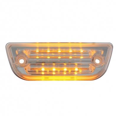 9 LED Rectangular Cab Light for Peterbilt 579 & Kenworth T680, T770, T880 - Amber LED / Clear Lens