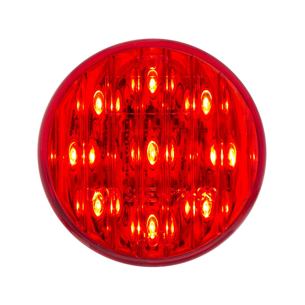 9 Red Led 2" Flat Clearance/Marker Light - Red Lens