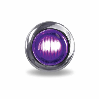 Mini Button 2 Diodes Led Light, Amber/Purple