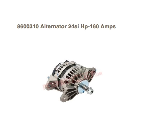 Alternator, 24Si, 160 Amps, 12V, J180-Hinge, Delco Remy