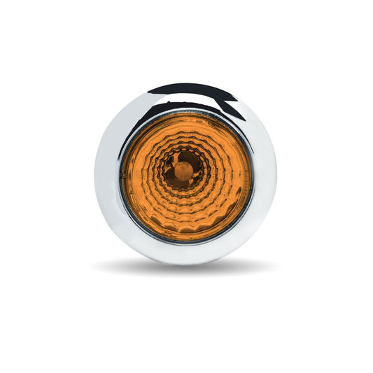 Amber 3/4" Round Twist On LED Marker with Reflector