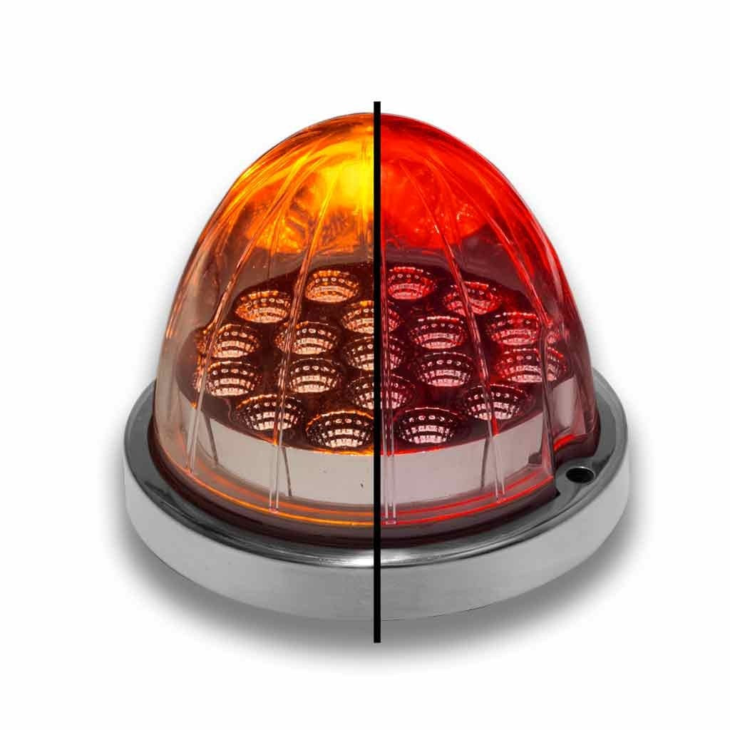 Amber Clearance & Marker to Red Auxiliary Watermelon LED Light – 19 Diodes