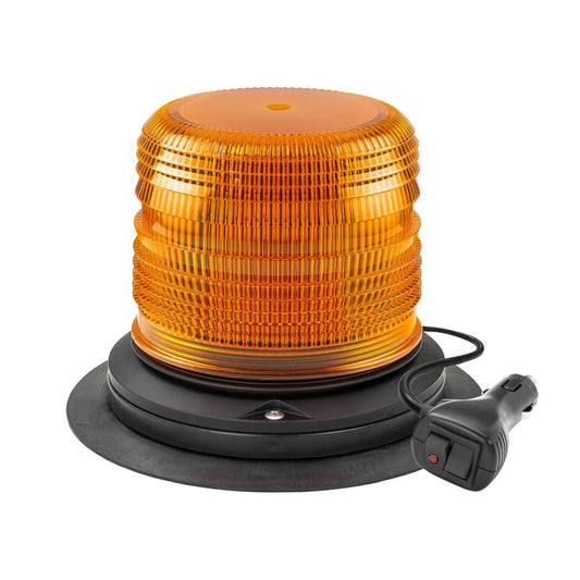 Amber LED Class 1 Warning Beacon with 36 Flash Patterns - Vacuum/Magnetic