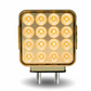 Amber/Red Turn & Marker Square Reflector Double Face LED Light – Double Post | 38 Diodes | Clear Lens