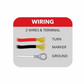Amber/Red Turn & Marker Square Reflector Double Face LED Light – Double Post | 38 Diodes | Clear Lens