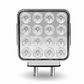 Amber/Red Turn & Marker Square Reflector Double Face LED Light – Double Post | 38 Diodes | Clear Lens