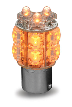 Amber Twist In Replacement LED Light Bulb (13 Diodes) - 2 Function