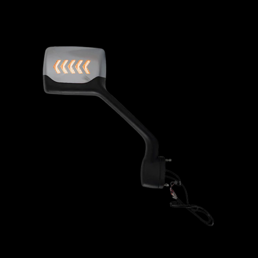 Arrow Chrome Hood Mirror with LED lights fits Kenworth T680 fits Peterbilt 579/587