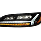 Black 6 LED Headlight For Peterbilt 386 (2005-2015) & 387 (1999-2010) - Driver