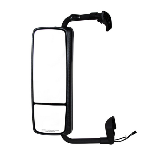 BLACK HEATED MIRROR ASSEMBLY FOR 2004-2012 VOLVO VNL - DRIVER