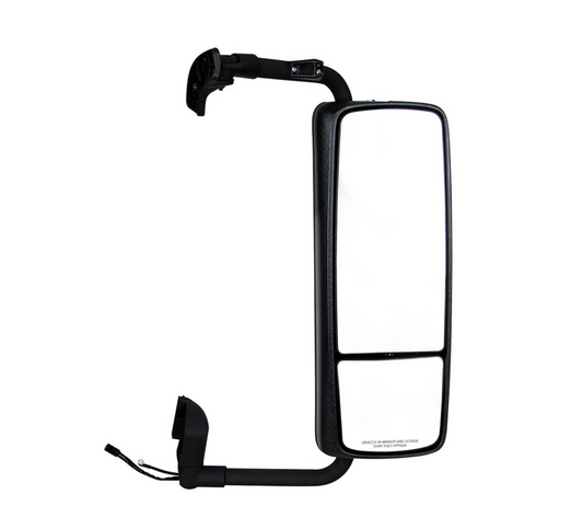 BLACK HEATED MIRROR ASSEMBLY FOR 2004-2012 VOLVO VNL - PASSENGER