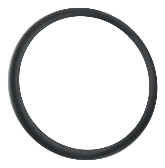 Black Leather Wrapped Steering Wheel Cover for 281