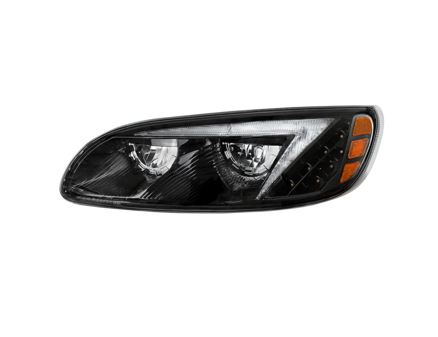 BLACK LED HEADLIGHT FOR PETERBILT 386 (2005-2015) & 387 (1999-2010) / 335 (2005 - 2010) - DRIVER