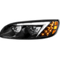 BLACK LED HEADLIGHT FOR PETERBILT 386 (2005-2015) & 387 (1999-2010) / 335 (2005 - 2010) - DRIVER