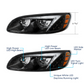 BLACK LED HEADLIGHT FOR PETERBILT 386 (2005-2015) & 387 (1999-2010) / 335 (2005 - 2010)- PASSENGER