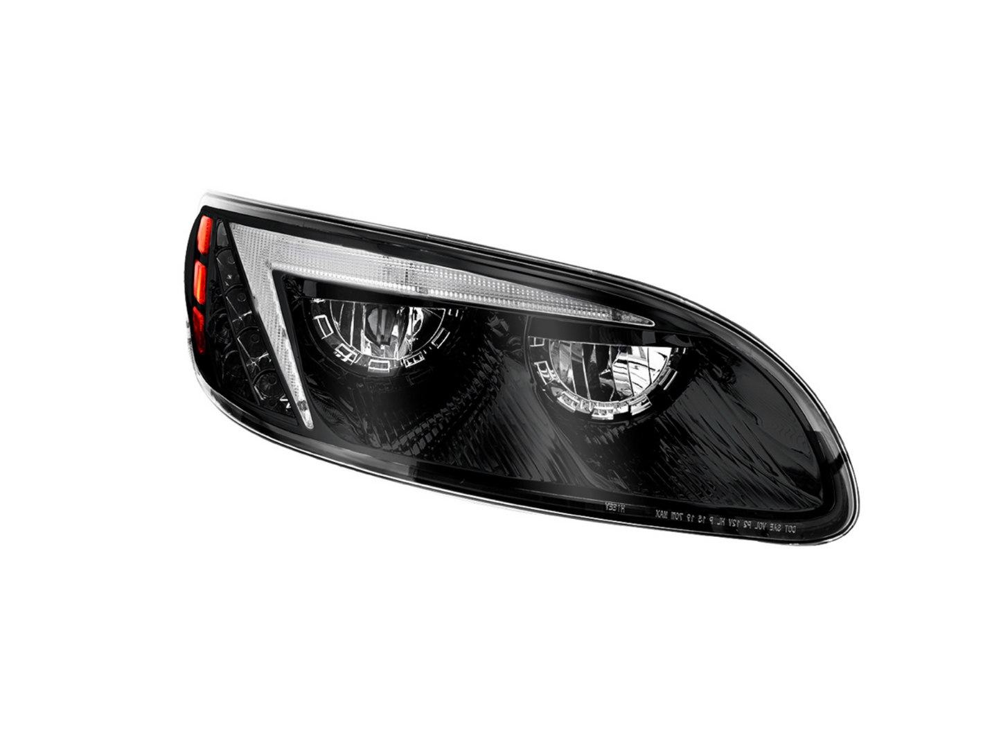 BLACK LED HEADLIGHT FOR PETERBILT 386 (2005-2015) & 387 (1999-2010) / 335 (2005 - 2010)- PASSENGER