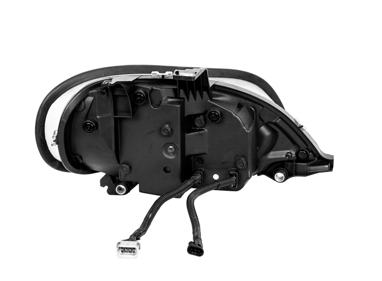 BLACK LED PROJECTION HEADLIGHT ASSEMBLY FOR 2003-2024 FREIGHTLINER M2- DRIVER