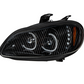 BLACK LED PROJECTION HEADLIGHT ASSEMBLY FOR 2003-2024 FREIGHTLINER M2- DRIVER