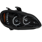 BLACK LED PROJECTION HEADLIGHT ASSEMBLY FOR 2003-2024 FREIGHTLINER M2- PASSENGER