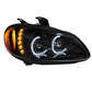 BLACK LED PROJECTION HEADLIGHT ASSEMBLY FOR 2003-2024 FREIGHTLINER M2- PASSENGER