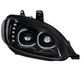 BLACK LED PROJECTION HEADLIGHT ASSEMBLY FOR 2003-2024 FREIGHTLINER M2- PASSENGER