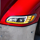 BLACK PROJECTION HEADLIGHT WITH LED SEQUENTIAL TURN & DRL FOR 2005-2015 PETERBILT 386 / 335 (2005 - 2010) - DRIVER
