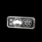 Black Projector Headlight fits Freightliner Classic, Peterbilt, Kenworth, and Western Star 4900 Passenger Side.