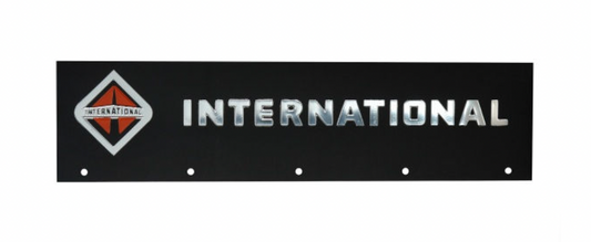 Black Quarter Fender Top Flaps International Logo (Sold Individually)