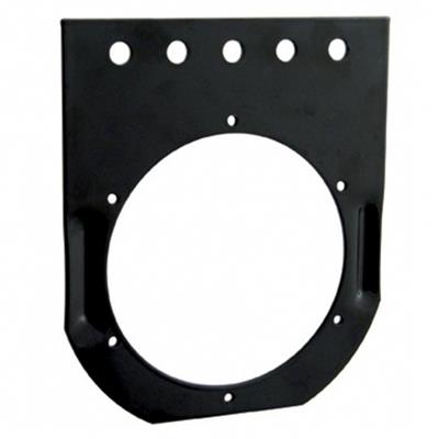 Black Steel Light Bracket W/ One 4" Light Cutout W/O Flange