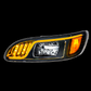 Blackout High Power LED Headlight W/ LED Turn, Position, & DRL For 2005-2015 Peterbilt 386 & 1999-2010 387 / 335 (2005 - 2010)