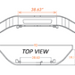 Bumper 13" Chrome Freightliner M2 106 Business Class (2003+) Flush Top Flange Mount w/ Vent Hole Only.