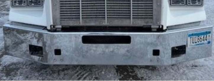 Bumper 14" Chrome Kenworth T800 (2004-2012) w/ Step, Tow, & Fog Light Holes