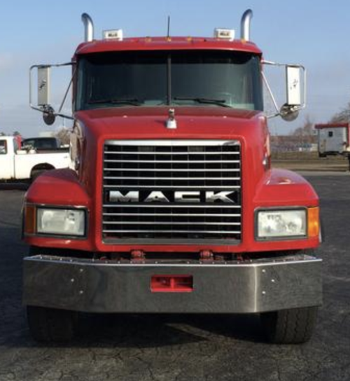 Bumper 14" Chrome Mack CL Series Set Back Axle w/ Tow Hole - Heavy Duty Application