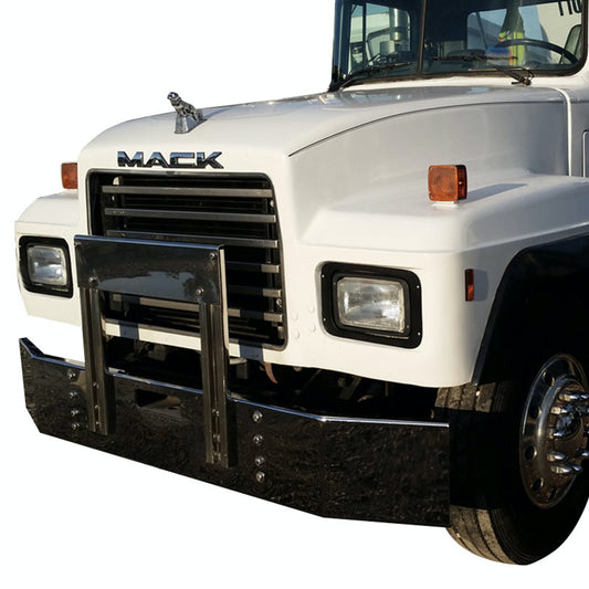 Bumper 14" Chrome Mack CV Series, RD688DM (2003-2007) w/ Tow and Grille Guard Holes.