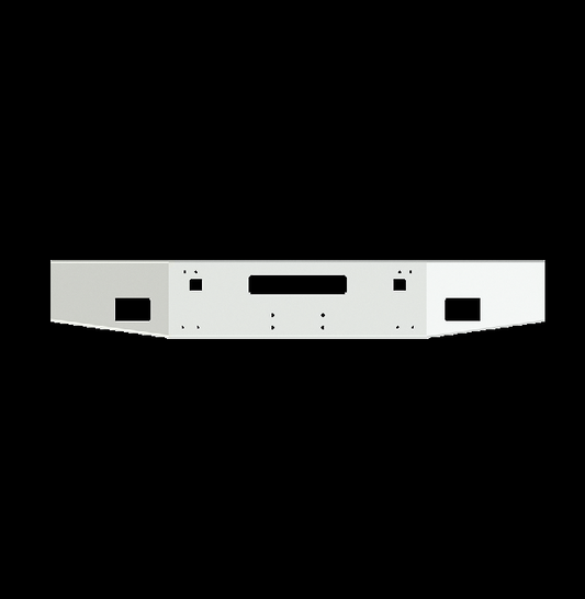Bumper 14" Chrome Tapered for Kenworth T800 2003 & Older W/ Ext Tow Holes and Square Fog Light Holes