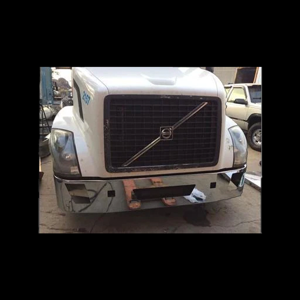 Bumper 14" Chrome Volvo VNL 64T/630/670/780 (2004-2011) w/ Step, Tow And Fog Light Holes