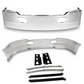 Bumper 15" - 18" Chrome Kenworth T680 (2013-2021) w/ Tapered Ends and Tow Hook Holes