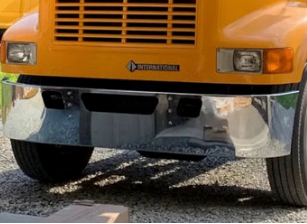 Bumper 16" Chrome International 4700 Wrap-Around w/ Tow & Step Holes.