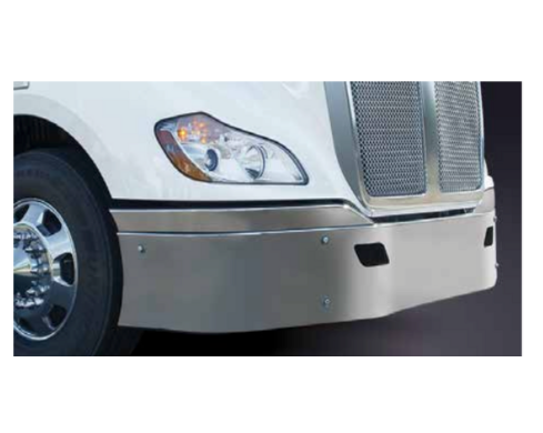 Bumper 16" Chrome Kenworth T680 Tow Holes Only (2013+)