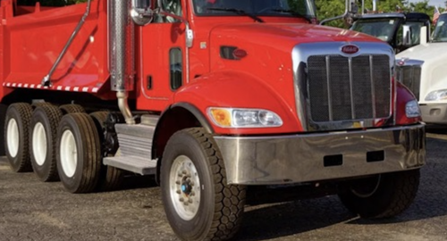 Bumper 16” Chrome Peterbilt 348 Bumper Set Back Axle, And Tow Hole