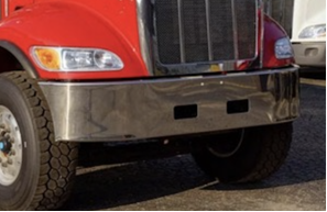 Bumper 16” Chrome Peterbilt 348 Bumper Set Back Axle, And Tow Hole