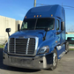 Bumper 18" Chrome Freightliner Cascadia Aero 3'', Grill Installed, Bolt Holes, Brackets, Tow Hole, Rectangular Fog Holes, 9 Hidden Lights Holes