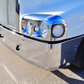 Bumper 18" Chrome Freightliner Century (1996-2004) . Aerodynamic Cut, Mounting Bolt & Large Center Tow Holes.