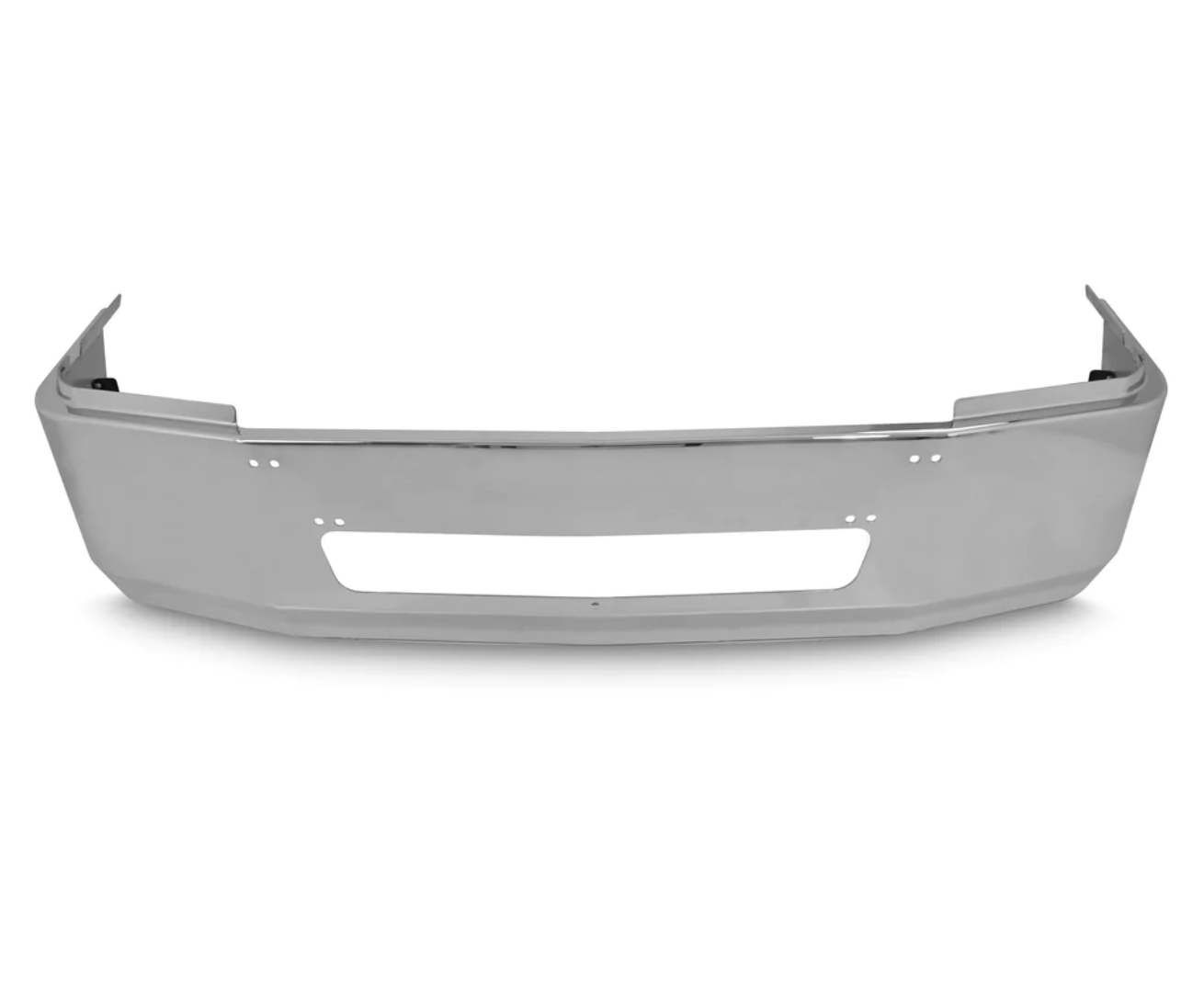 Bumper 18" Chrome Freightliner Century (1996-2004) . Aerodynamic Cut, Mounting Bolt & Large Center Tow Holes.