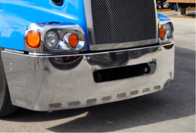 Bumper 18" Chrome Freightliner Century (1996-2004) w/ Tow & 11 Hidden Light Holes