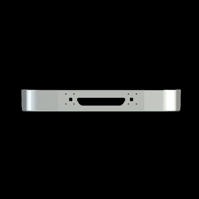 Bumper 18" Chrome International 9100/9200/9400 Setback Axle (1997-2007) w/ Tow & Vent Holes.