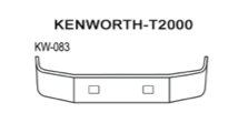 Bumper 18" Chrome Kenworth T2000 w/ Tow Holes