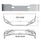 Bumper 18" Chrome Kenworth T680 (2013+) Set Back Axle (Gullwing) w/ Tow holes
