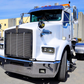 Bumper 18" Chrome Kenworth T800 (2004 & Older) Aero, 4 Mounting Bolts, w/ Tow,  Step & Fog Light Holes