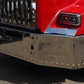 Bumper 18" Chrome Kenworth T800 American Eagle End w/ Tow & Button Light Holes.